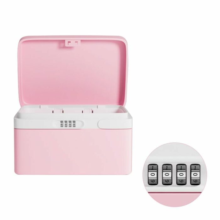 YOTRON Medicine Lock Box, Lockable Medication Box with Portable Storage Case,Locked medicine box,Locking medicine box Empty Storage Case