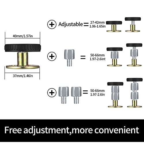XxinXrong 2 Pcs Headboard Stoppers, 84-110mm Adjustable Threaded Bed Frame Anti-Shake Tool, Bed Wall Headboard Stoppers, Anti-Shake Prevent Rocki