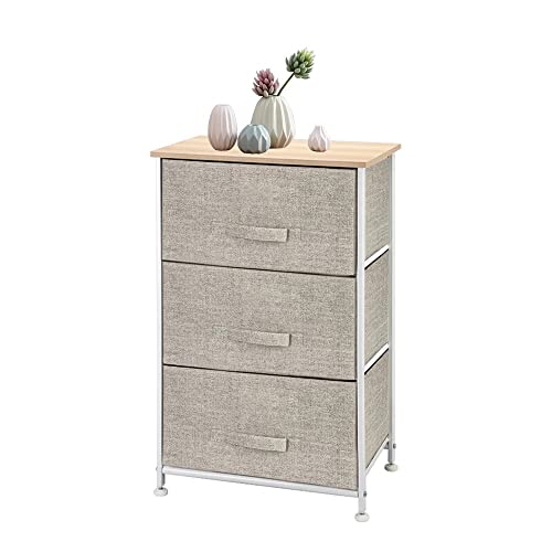 LIUZH 3 Layers Fabric Drawer Nightstand Organizer Closet Storage Non-woven Chest Of Dresser Sundries Cabinet Home Bedroom Furniture