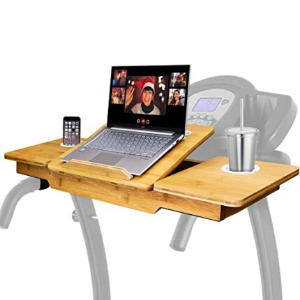Treadmill Desk Attachment, Universal Treadmill Desk Workstation, Ergonomic Treadmill Laptop Desk Tray, Treadmill Laptop Desk with Cup Holder