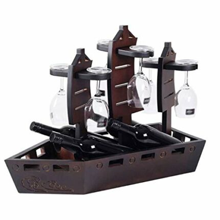 ZYZMH Wooden Wine Rack, Wine Rack Creative European Solid Wood Wine Rack Decoration, Red
