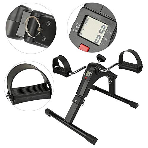 NXYJD Folding Mini Stepper Portable Bike Pedal LCD Indoor Home Exerciser Bike Fitness Equipmrnt Leg Arm Lose Weight Exercise Machine