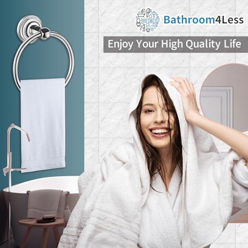 Towel Rack, Bathroom Towel Holder, Chrome Towel Rings for Bathrooms, Hand Towel Rail, Towel rack wall mounted, 6.3 Inch Diameter, Kitchen Towel H