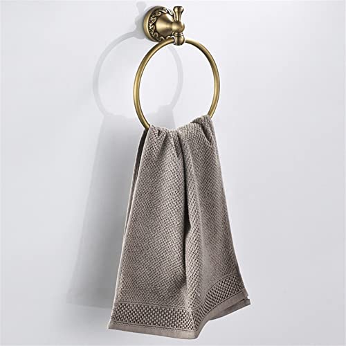 HIGOH Towel Racks,Bath Towel Holder,Bathroom Hand Towel,European Antique Brass Towel,Retro Towel Rack,Hardware,Wall Mounted Hanging Rack for Toil