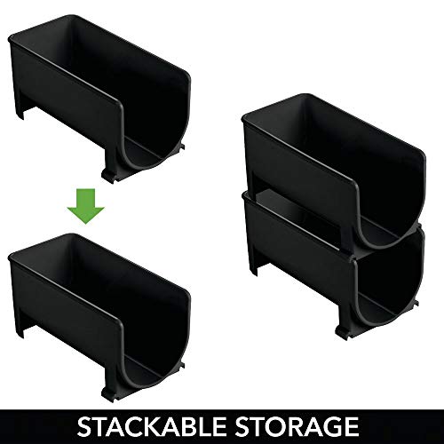 mDesign Set of 8 Modern Bottle Holders – Stackable Water Bottle Holder for Various Drink Bottles – Stylish Kitchen Accessories Set for the Kitche