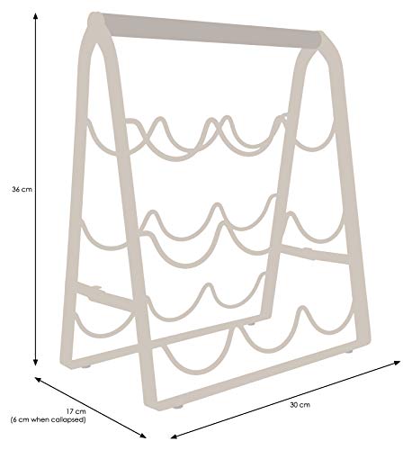 simplywire - Collapsible Wine Rack – 9 Unit Bottle Holder – Black