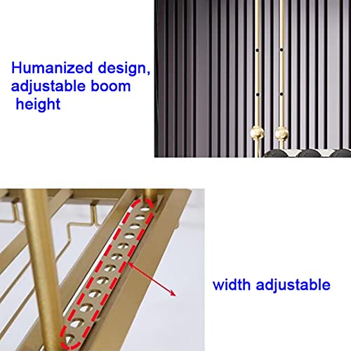 EYLINK Industrial Metal Wine Bottle Shelf, Ceiling Wine Rack, Adjustable Height, Wine Glass Holder, Restaurants/Bars/Home Display Stand (Size : 8