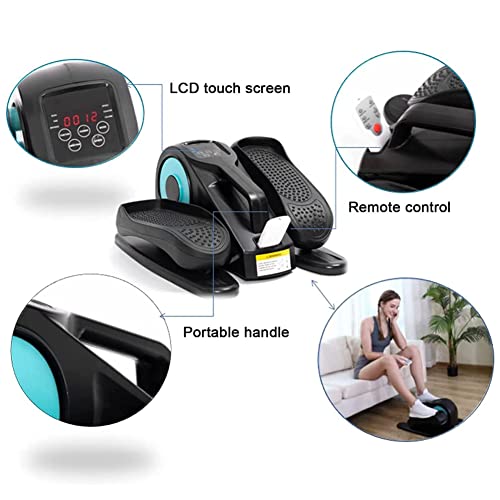 HYQNG Electric Under Desk Elliptical Trainer, Pedal Bike Exerciser Elliptical Machine with Touch Screen Remote Control, 5 Adjustable Resistance L