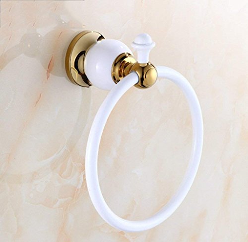 KNOXC Towel Racks, Full Copper Ivory White Towel Towel Rack