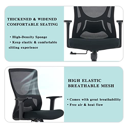 U2PICK Office Chair Mesh Back Adjustable Office Chair Ergonomic Swivel Chair, High Back Executive Office Chair with Lumbar Support Breathable Wid