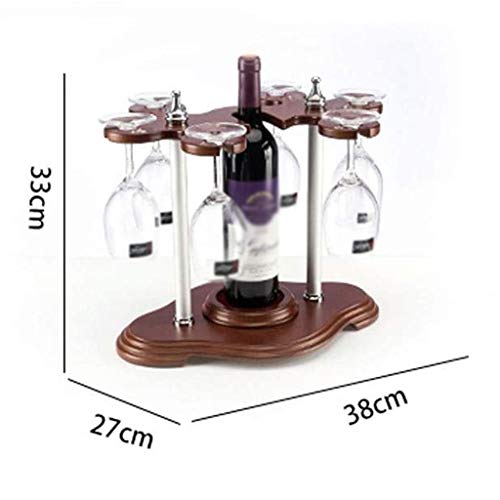 LIUZH European Style Wooden Wine Rack, Wine Glass Rack Display Creative Decoration Wine Bottle Rack