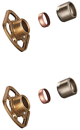 KEDWILL® Bar Valve Fixing Kits Brackets 3/4” Inch Connections BSP 15mm Wall Mounted Fast Fix Kit Bracket for Thermostatic Shower Bar Valve Or Bat