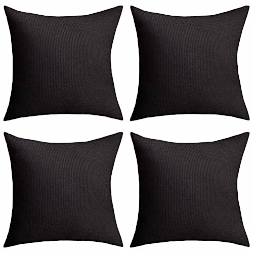 Home Brilliant Sage Green Cushion Covers 45 x 45 for Garden Furniture, Decorative Outdoor Cushions Covers Waterproof, 18x18 inches, Pack of 4, Sa