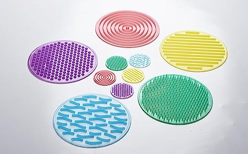 TickiT 72408 Large 9-Domed Acrylic Mirror Panel & 54517 SiliShapes Sensory Circle Set