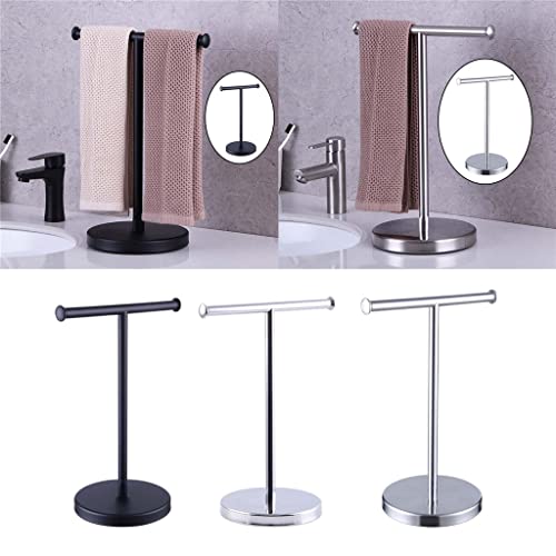QUANJJ Stainless Steel Free-Standing T Shape Jewelry Towel Holder Stand Towel Rack for Bathroom (Color : D, Size : 12.99x6.30x6.30inch)