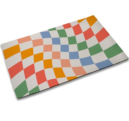 TUBAMQ Black Green Marble Door Mat,Welcome Doormat 17 x 30 Inch Decorative Home Floor Mat, Non Slip Rubber Back and Strong Water Absorption for O