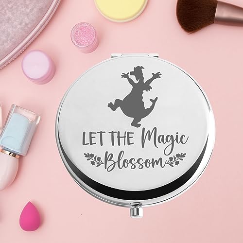 KEYCHIN Figment Dragon Pocket Mirror Purple Figment Fans Gifts Let The Magic Blossom Compact Makeup Mirror for Women Girls (Magic Blossom-S)