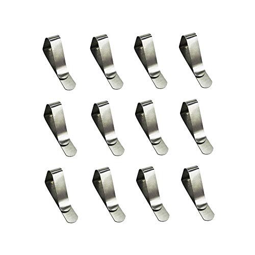 Pangmao 12PCS Stainless Steel Tablecloth Clips Table Cloth Cover Clamps Clip Set(S)