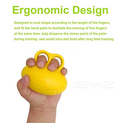 Finger Exerciser Ball, Finger Strengthener Training Silicone Squeeze Eggs, Hand Grip Strength Training, Forearm Wrist Stress Relief Ball, for Ath