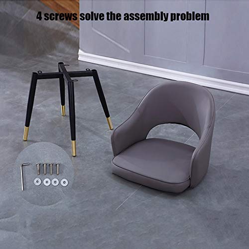 Modern Kitchen Dining Room Chairs Leather Dining Chairs Living Room Armchair with Black Metal Legs And Backrest For Living Room Bedroom Kitchen (