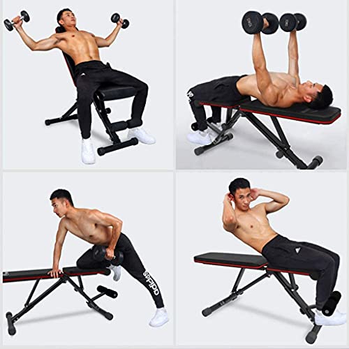 LLRYN Weight Bench, Adjustable Strength Training Bench for Full Body Workout with Fast Folding