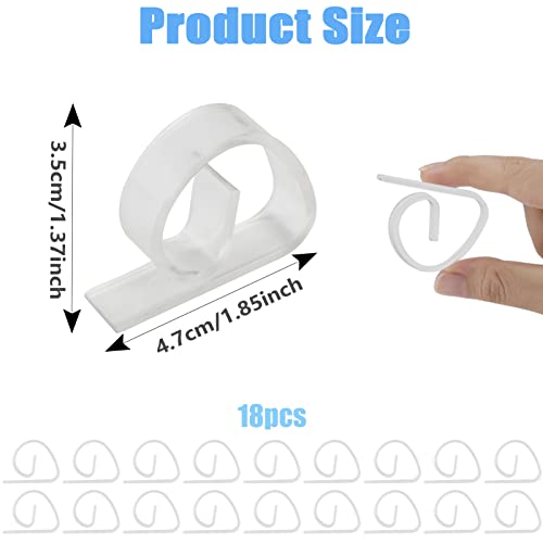 QOCO 18pcs Tablecloth Clips Clear Plastic Table Cloth Cover Clips for Outdoor Outside Indoor Use Clamps Holder Picnics Parties BBQ Garden Home Di
