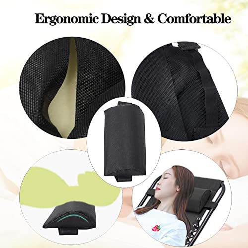 Ostlttyn Zero Gravity Chair Replacement Pillow Headrest with Elastic Band, Universal Soft Removable Padded Cushion for Zero Gravity Lounge Chair,
