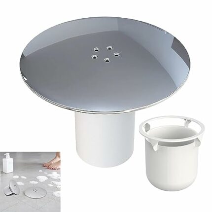 Shower Drain Cover,90mm/115mm Shower Trap Cover Replacement,Removable Shower Plughole Cover,Shower Waste Trap Cover Chrome Finish…