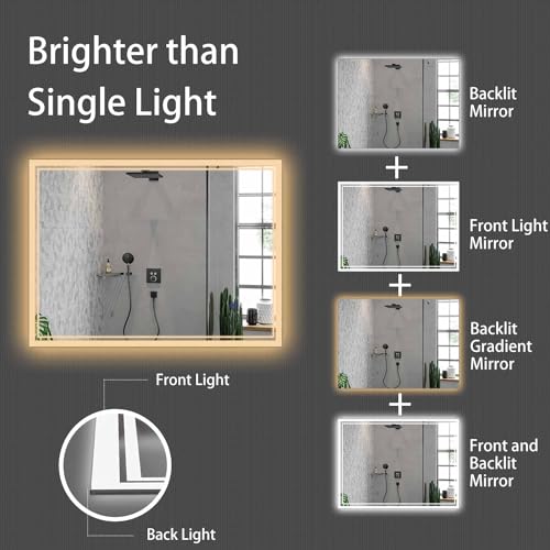 LED Bathroom Mirror 36 * 24 Inch