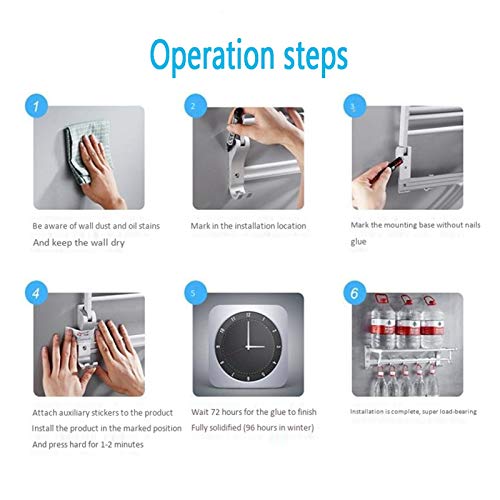 OUYOXI Wall Mounted Folding Table, Multi-use Dining Table for Space Saving House Kitchen Laundry Study Workbench (Color : Punch-Free-White, Size