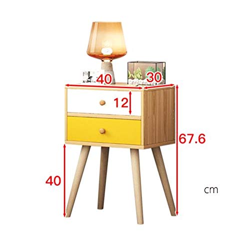 JYDQM Nordic Bedside Table 2 Drawer Bedside Table, Bedroom Furniture Storage Storage Bedside Table