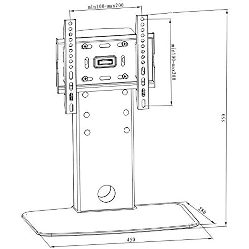Pro Signal PS-PST37 Pedestal Stand for 17- 37-Inch Screen LCD TV - Black