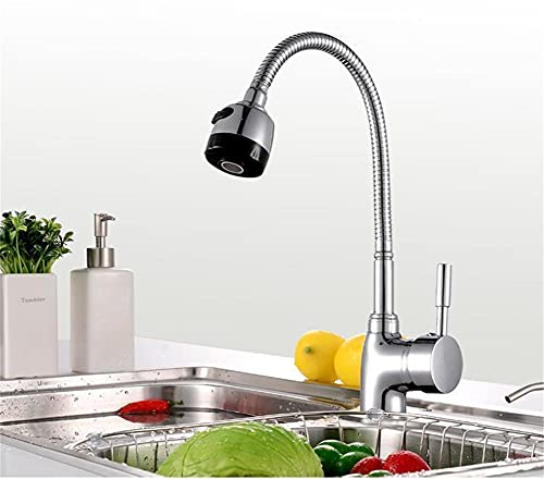 Kitchen Faucet 360° Chrome Kitchen Mono Sink Tap Kitchen Brass Modern Mixer Twin Single Lever Swivel