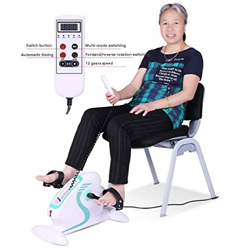 LUNEZY Assisted Bicycle Electric Rehabilitation Bike Pedal Trainer Mini Cycling with Protective Gear Fitness Exercise Bike Rehab Trainer for Hand