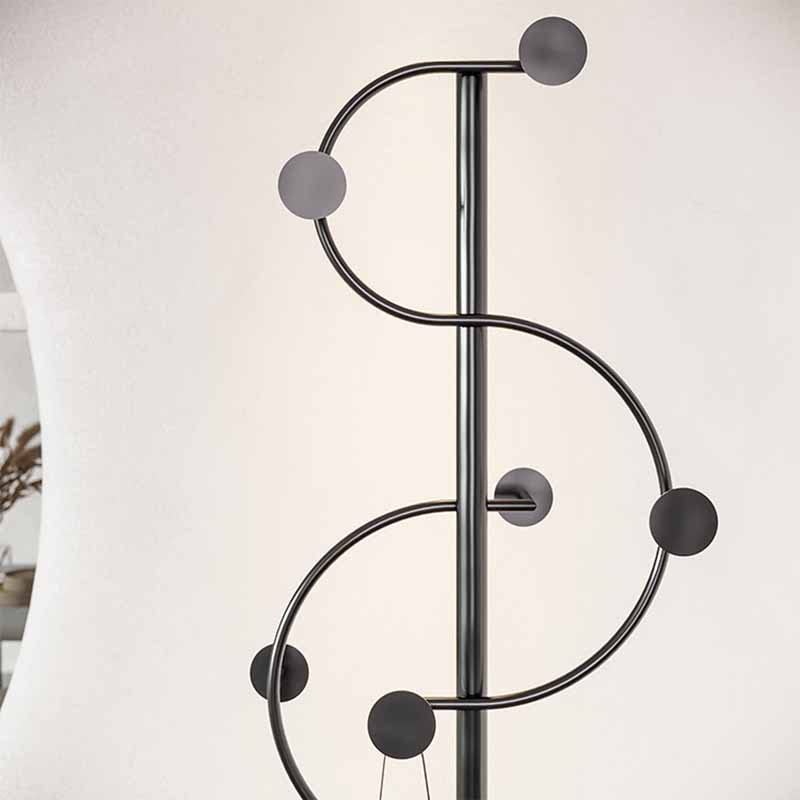 N/A Metal Entrance Hall Hanger Clothing Standing Coat Rack Floor Hats Garment Foot Rack Furniture (Color : D, Size : Light Grey)