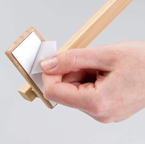 mDesign AFFIXX Kitchen Towel Rail - Wall Mounted - No Drilling Necessary - Ideal as a Tea Towel Holder - Tea Towel Rail - Up to 1.36 kg Load - Ba