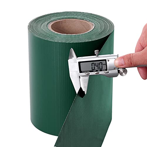 SONGMICS, Green PVC Privacy, Garden Fence Stripe, 0.19 x 40 m Roll Opaque, Decorative Balcony Screen, UV Resistant Sunscreen Cover, 25 Mounting C