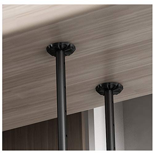 EMISOO Wine Rack Wall Mounted - Wall Mounted Iron Wine Rack, Adjustable Height, Ceiling Mounted Hanging Wine Bottle Holder, Champagne Glass Rack,