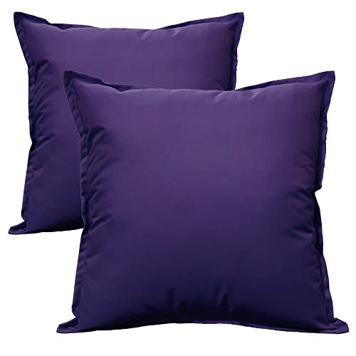 Olivia Rocco Pack of 2 Waterproof Cushion Cover Outdoor Garden Breathable Decorative Cushions Covers for Patio Bench Sofa Furniture Indoor Living