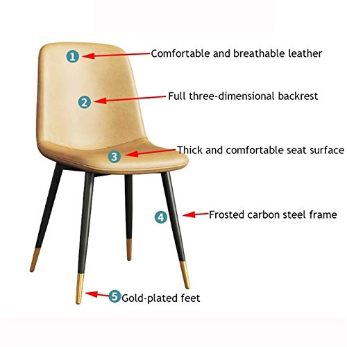 dining chair Kitchen Dining Room Furniture Chairs Faux Matte Suede Leather Dining Chairs with Backrest Soft Cushion And Sturdy Metal Legs For Off