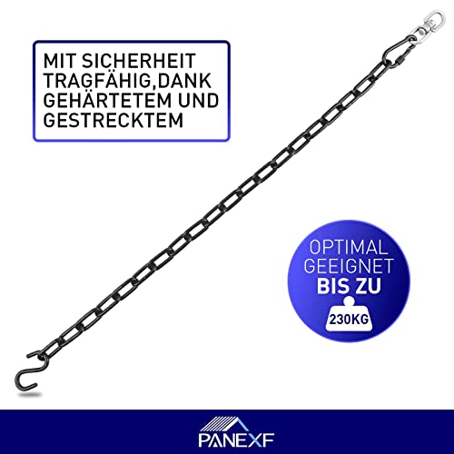 Hanging Chair Chain Hammock Chain Steel Chair Chain Duty Garden Chain Metal with Swivel Hook Carabiner Clip S Hook for Hanging Chair Outdoor Hamm