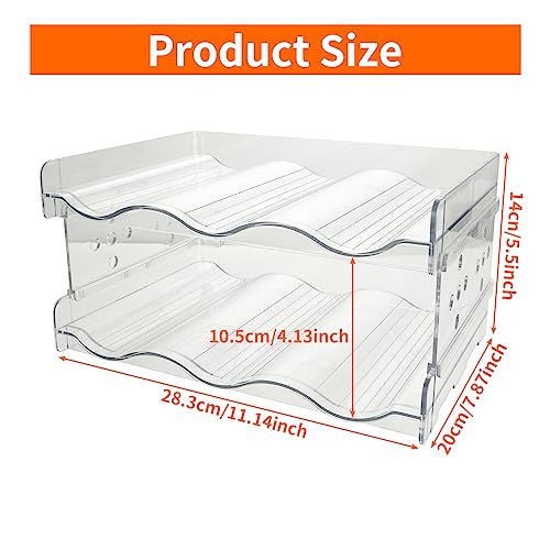 JMIATRY 4 Pack Water Bottle Storage Organiser, Stackable Water Bottle & Wine Storage Holder, Plastic Water Bottle Holder for Cupboard and Kitchen