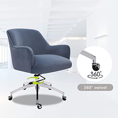 Warmiehomy Desk Chair Velvet Office Computer Chair Ergonomic Swivel Chair Executive Chair Adjustable Height Comfy Arm Chair For Home Office Livin