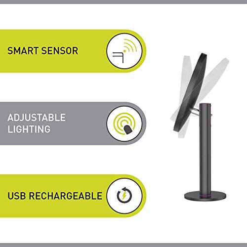 EKO iMira Magnifying Mirror With Light - USB Rechargeable Double Sided LED Magnifying Mirror with Smart Sensor - Advanced Ultra Clear Light Up Ma