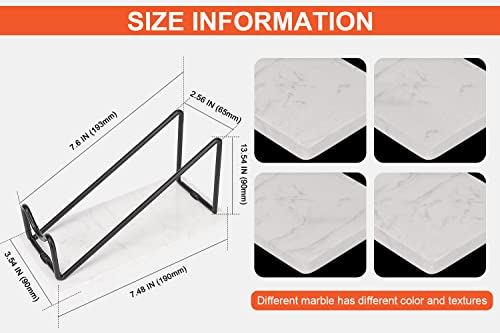 HarJue Tabletop Wine Rack, Wine Racks Countertop, Perfect Metal Wine Bottles Holder with Elegant Marble Base for Wine Lovers, Freestanding Wine B