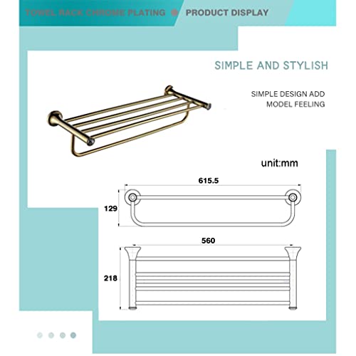 HIGOH Towel Racks,Bathroom Towel Rack Wall Mounted Towel Holder,Bathroom Hardware Accessories Long Double Towel Bar Rack Holder Shower Bath Hange