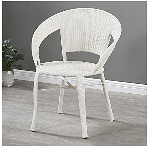 LEIGE Outdoor Garden Furniture Garden Chair Balcony Small Rattan Chair Armrest Chair Leisure Outdoor Woven Teng Chair Retro Simplicity (Color : M