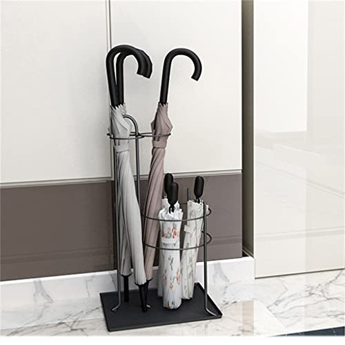 LSDJGDDE Metal Umbrella Stand Nordic Household Umbrella Storage Bucket Hotel Lobby Storefront Umbrella Stand (Color : Argento, Size