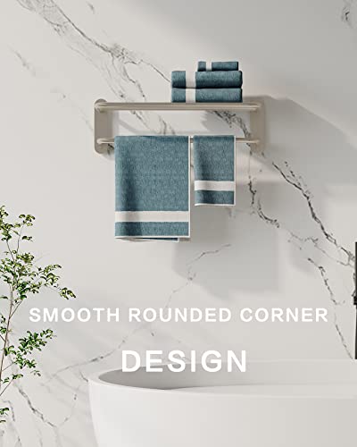 Fixsen 18 Inch Bathroom Towel Rack Towel Bar Towel Shelf Brushed Nickel Stainless Steel and Zinc Alloy Wall Mount 1pc for House Lavatory and Hote