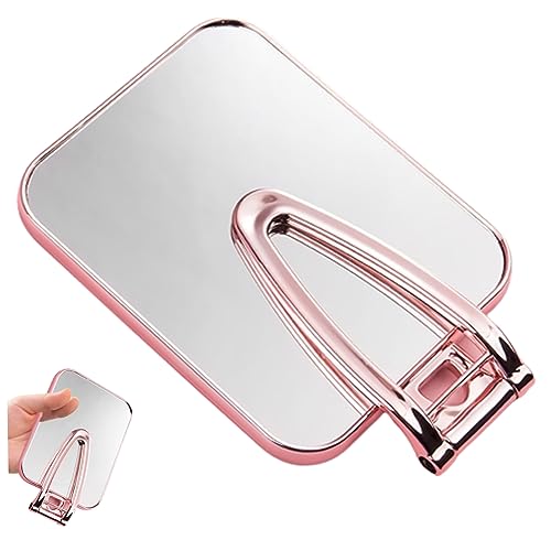 Magnifying Makeup Mirror Double Sided Vanity Mirror Handheld or Stand Travel Mirror Folding Make Up Mirror for Makeup Application Tweezing Blackh